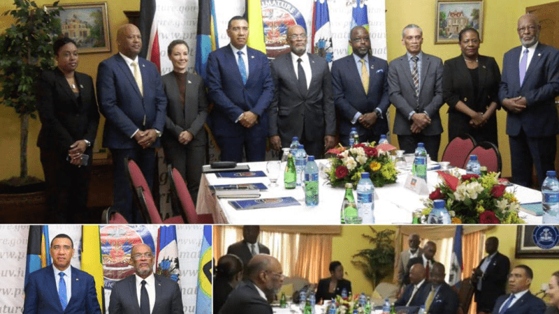 Frantz Elbé s’entretient avec les membres de la Délégation de la CARICOM